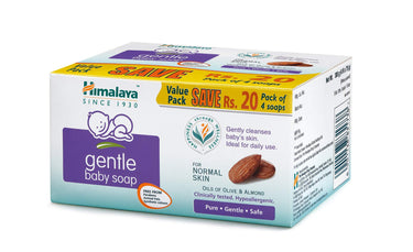 Himalaya Diaper Rash Cream,100gm & Himalaya Gentle Baby Soap Value Pack, 4 * 75g